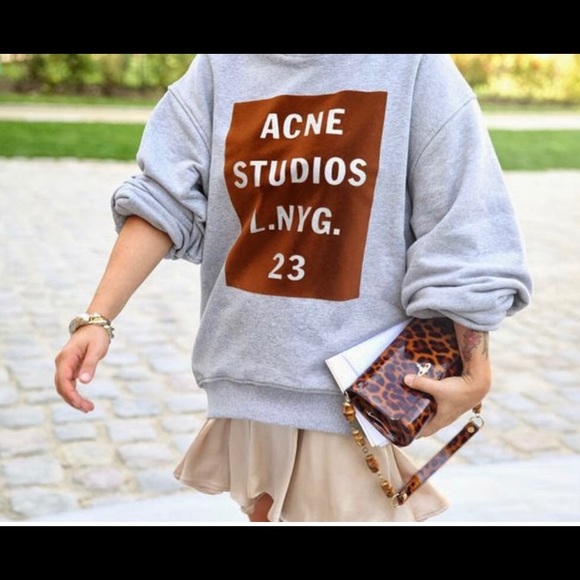 acne studios neck logo sweatshirt